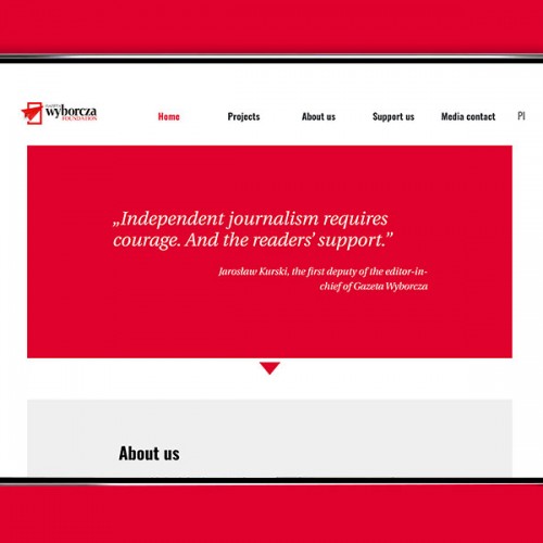 Gazeta Wyborcza's Foundation website